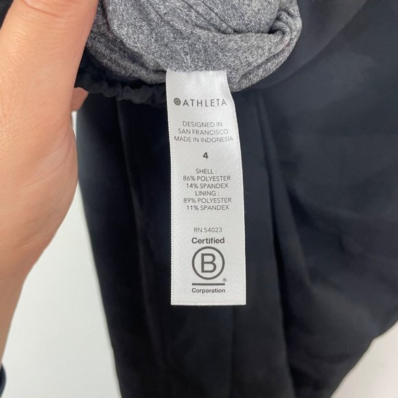 Athleta Woman's Sz 4 Black Brooklyn Textured Lined Jogger Camo Lux Travel - Picture 7 of 12